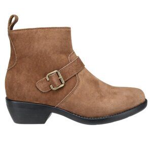 Propet Memphis Women's Suede Ankle Boot Color Bison Brown